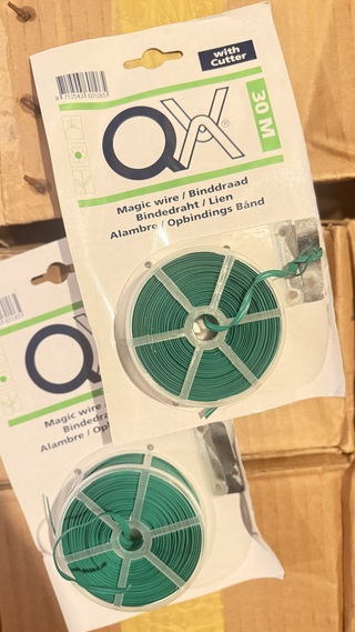 Ca. 340x Binddraad met cutter a 30 meter, OX, Magic wire