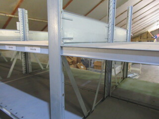 Metalen magazijnstelling Dexion, breedvakstelling, chroom