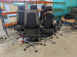 (NS materiaal) 6x Bureaustoel
