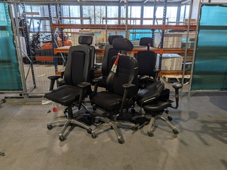 (NS materiaal) 6x Bureaustoel