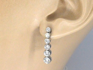 Tiffany & Co – Platina Jazz Tiffany & Co druppel oorbellen