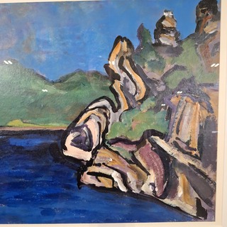 Acryl schilderij, Maya Wildevuur, Landschap, 2000