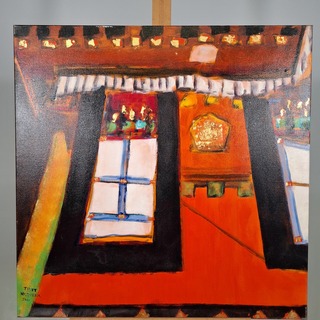 Acryl schilderij, Maya Wildevuur, Tibet, 2001