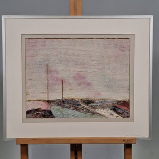 Kunstwerk, Maya Wildevuur, Zijde collage – Compositie