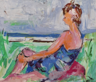 Gouache, Maya Wildevuur, Johanna op Schiermonnikoog, 1987