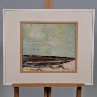 Kunstwerk, Maya Wildevuur, Zijdecollage – Strand