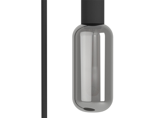 Eglo Majone Vloerlamp  E27  151 cm  Zwart/Grijs  Smoke Glas