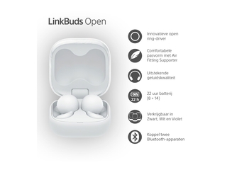 Sony LinkBuds Open Oordopjes  Wit