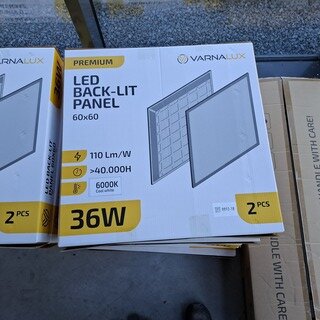 Ca. 12x LED Paneel 60×60 Back-lit Premium 36W 6000K, Varnalux