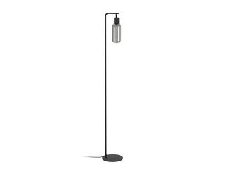 Eglo Majone Vloerlamp  E27  151 cm  Zwart/Grijs  Smoke Glas