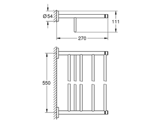 Grohe Essentials Handdoek plateau 55 cm. Chroom