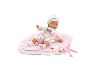 Llorens Babypop Joelle roze met geluid en speen 38 cm