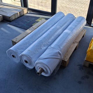 3x Rol stof voor stucloper en spatkleden