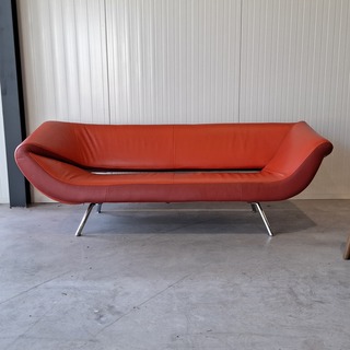 Design bank, Leolux, 3 zits, rood