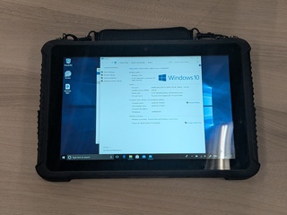 Windows 10 tablet in rugged tablethoes