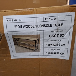 Iron Wooden Console Table