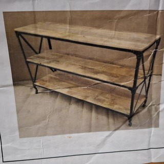 Iron Wooden Console Table