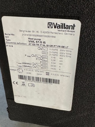 Hydraulische module warmtepomp Vaillant , VWL 57/5 IS
