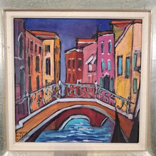 Acryl schilderij op paneel, Maya Wildevuur, Venetië II, 2006