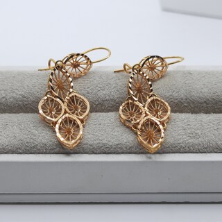 Collier en paar oorhangers, 20 karaats