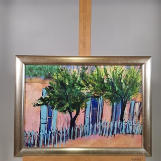 Acryl schilderij op paneel, Maya Wildevuur, Santa Fe