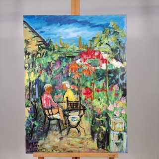 Acryl schilderij, Maya Wildevuur, Autun, 2007