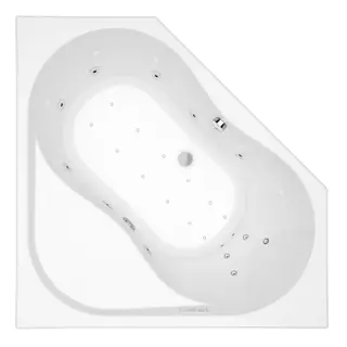 Whirlpoolbad INOA hoekbad, Allibert, INTENSIA, Wit