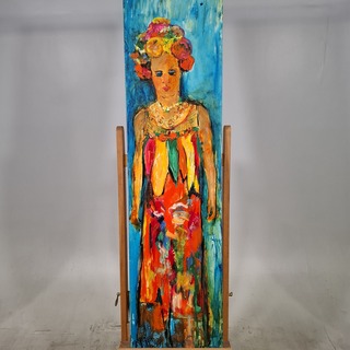 Acryl schilderij, Maya Wildevuur, Maya (zelfportret), 2005