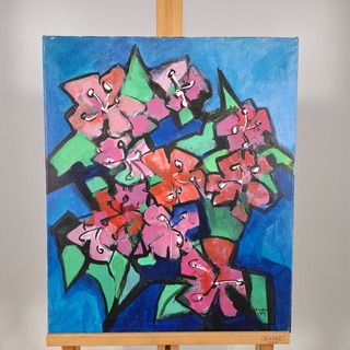 Acryl schilderij, Maya Wildevuur, Boeket