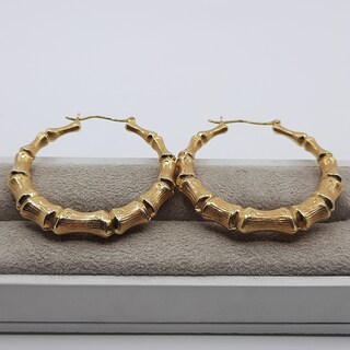 Paar creolen, 18 karaats