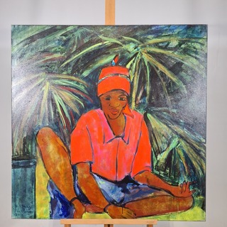 Schilderij, Maya Wildevuur, Botswana, 2000