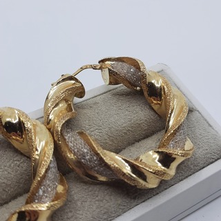 Paar creolen, 18 karaats