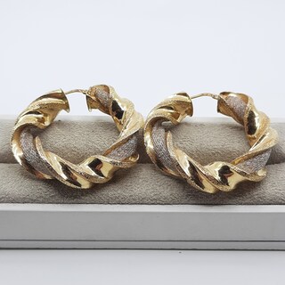 Paar creolen, 18 karaats