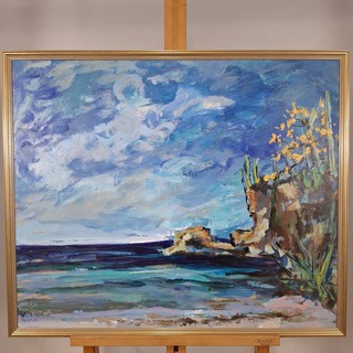 Schilderij, Maya Wildevuur, Curaçao Kleine Knip, 2001