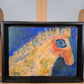 Acryl schilderij, Maya Wildevuur, Abstract Paard