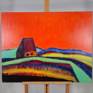 Acryl schilderij, Maya Wildevuur, Texel, 2001