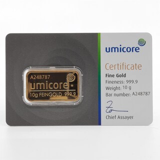 Goudbaar, 10 gram, Umicore