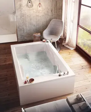 Rechthoekig bad, Allibert, CONFIDENCE, Wit