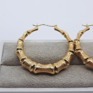 Paar creolen, 18 karaats