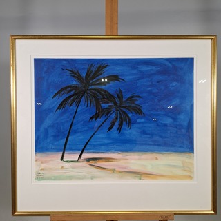 Acryl schilderij, Maya Wildevuur, Polynesië , 1998