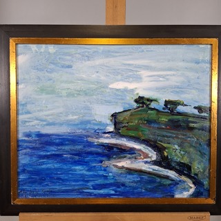 Acryl schilderij op paneel, Maya Wildevuur, Villa Verde Spanje, 1995