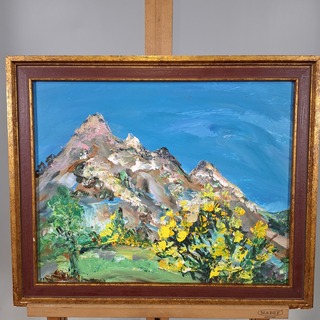 Acryl schilderij, Maya Wildevuur, Suisse