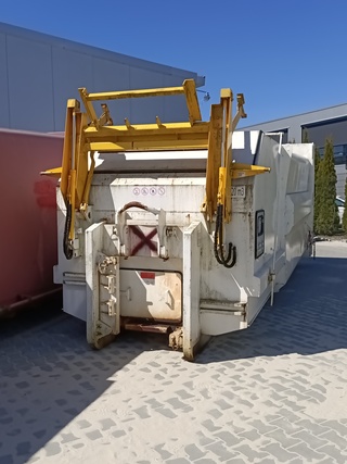 20 m³ Haakarm afzet perscontainer, Kiggen, PD745, wit, 2001