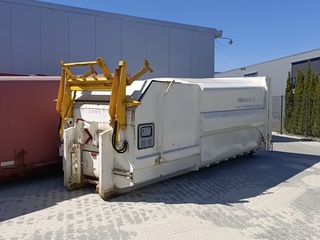 20 m³ Haakarm afzet perscontainer, Kiggen, PD745, wit, 2001