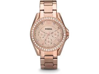 Fossil Riley ES2811 Dames Horloge Roze