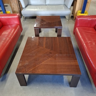 2x Salontafel, Bruin