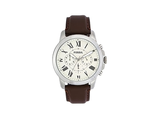 Fossil Grant FS4735 Herenhorloge 44 mm Zilverkleurig