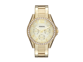 Fossil Riley ES3203 Dames Horloge Goudkleurig
