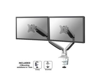 NewStar NMD750D Monitorarm met gasveer Zilver