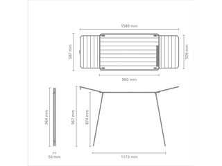 Brabantia HangOn Too Droogrek  22 m  Inklapbaar Wasrek Wit